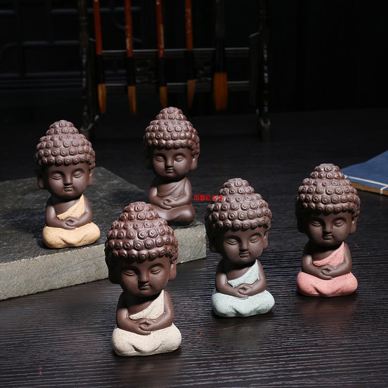 功夫茶具茶宠小和尚 彩砂小如来 紫砂茶玩多肉摆件 盆景小配饰在类目 家居饰品, 摆件中 - 来自Buy2taobao.com提供专业的淘宝代购服务