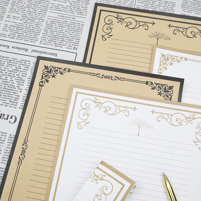 复古牛皮纸古典信纸简约浪漫创意古风情书信纸信封多款可选B5信笺