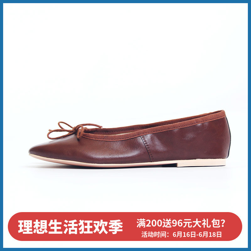 自然卷|心语|2019春新款文艺复古蝴蝶结蛋卷芭蕾鞋浅口平底单鞋女|msdalam kategori Kasut wanita, kasut rendah - dari Buy2taobao.com untuk memberikan perkhidmatan ejen Taobao profesional membeli