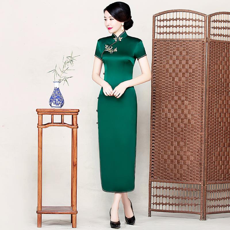 high-grade Fairy skirt tender Significantly higher Dress cheongsam have more cash than can be accounted for Summer wear Dignified atmosphere middle age Self cultivation Show thinin the Women's clothing/Boutique , Wedding/Cheongsam/Formal dress , Cheongsam category - from Buy2taobao.com to provide professional Taobao agent buy service