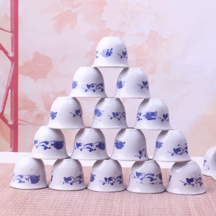 Chazhong Wine Glass Small handless winecup old-fashioned Underglaze ceramics tablewarein the Tableware , Flagon/Wineglass/Wine , Wineglass category - from Buy2taobao.com to provide professional Taobao agent buy service
