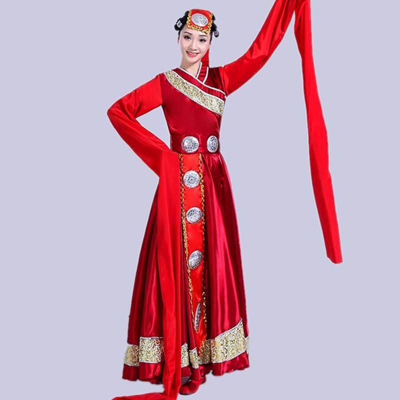 藏族舞蹈服裝心聲表演服少數民族長裙蒙古水袖舞西藏舞台女在類目 女裝/女士精品, 唐裝/民族服裝/舞臺服裝, 民族服裝/舞臺裝中 - 來自Buy2taobao.com提供專業的淘寶代購服務