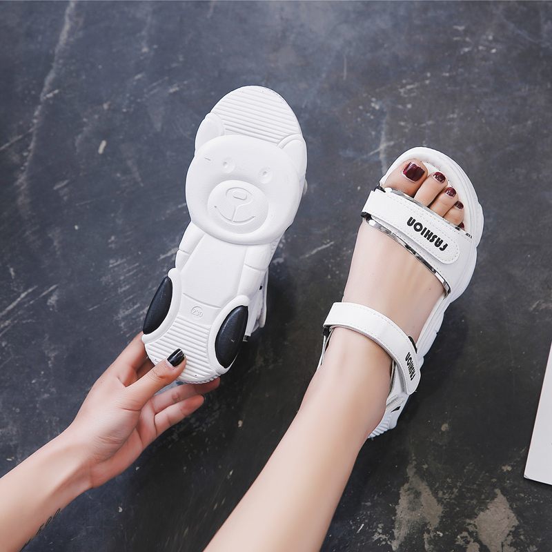 The thickness of the bottom Sandals 2019 new pattern Versatile student summer Shoe of sponge cake Net Red Ultra-fire Bear cub Women's Shoesin the Women's Shoes, Sandals category - from Buy2taobao.com to provide professional Taobao agent buy service