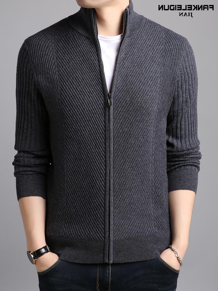 Group purchase high-grade knitting Cardigan man Solid High collar Wool zipper Exorcism coat Refinement Famous handsomein the Men's clothing, Knitwear/Sweaters category - from Buy2taobao.com to provide professional Taobao agent buy service