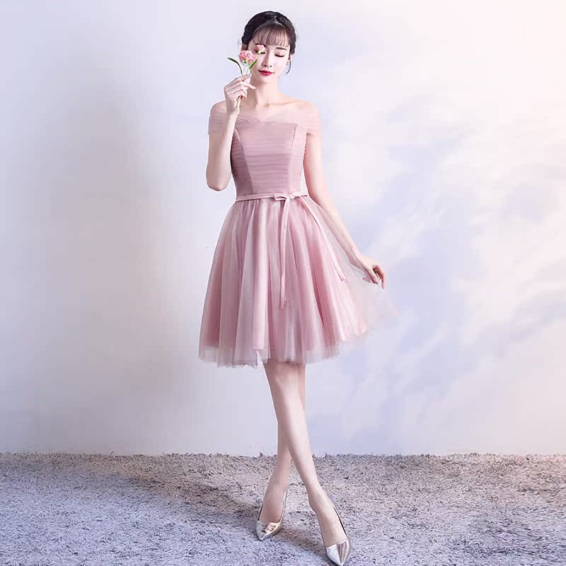 伴娘服仙气质中长款2019新款春中式粉色长款姐妹团显瘦短款婚礼夏|ruв категории Женская одежда, Cвадебные платья, платье/вечернее платье - от Buy2taobao.com для оказания профессиональной услуги покупки агента Taobao