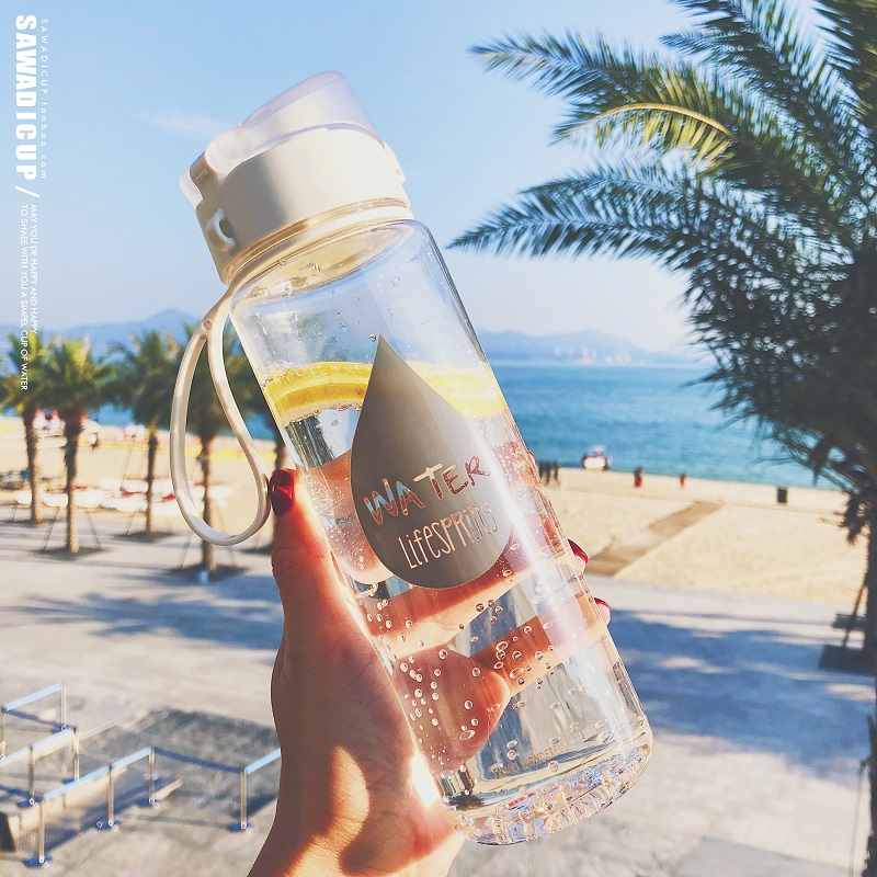 Korean Edition Sports fitness Portable kettle transparent Plastic cups Like a breath of fresh air student Fall Simplicity Readily Cupin the Tableware , Cup/Cups/Kettle , Sports Bottle/Travel pot category - from Buy2taobao.com to provide professional Taobao agent buy service
