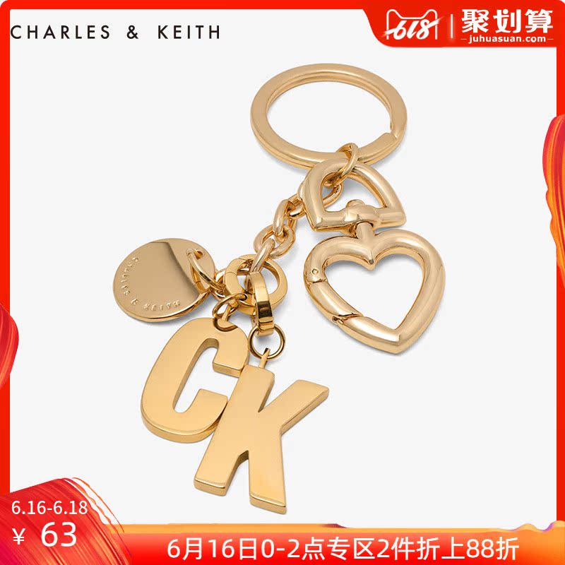 CHARLES&KEITH钥匙扣CK8-10870022秋季金属组合爱心形点缀钥匙扣在类目 服饰配件/皮带/帽子/围巾, 其他配件中 - 来自Buy2taobao.com提供专业的淘宝代购服务