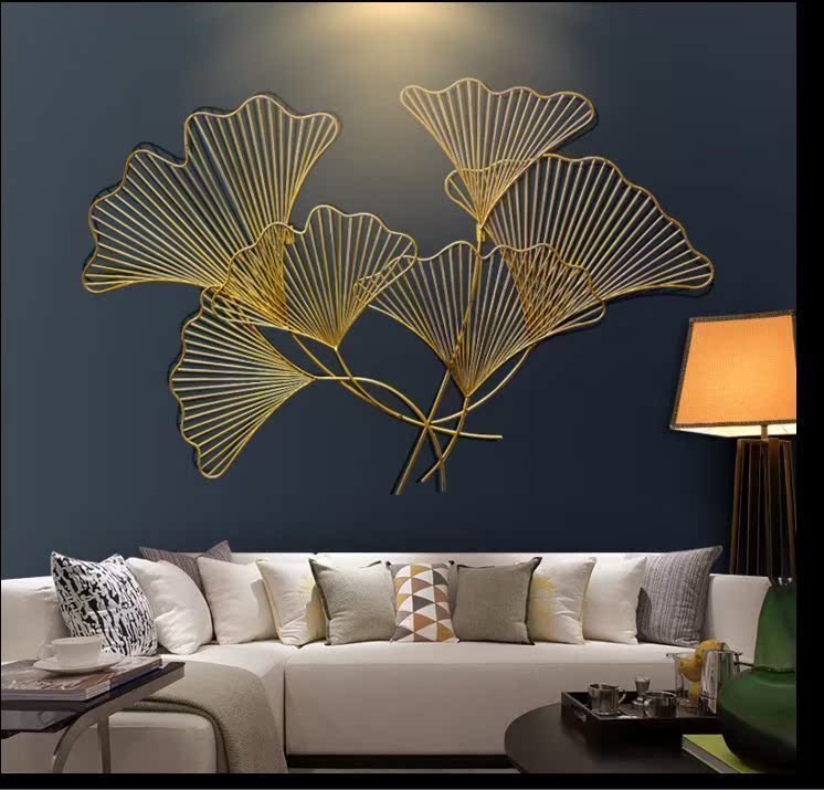 Iron art Lucky Ginkgo biloba Wall decoration a living room Entrance Corridor background Wall decoration Arts and Crafts Wall hangings Pendantin the Home accessories , Mural category - from Buy2taobao.com to provide professional Taobao agent buy service