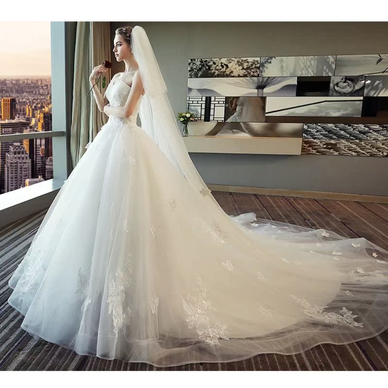 Wedding dress Tailing princess Dream 2019 new pattern Spring bride undergarment covering the chest and abdomen Tailing Out of yarnin the Women's clothing/Boutique , Wedding/Cheongsam/Formal dress , Wedding category - from Buy2taobao.com to provide professional Taobao agent buy service