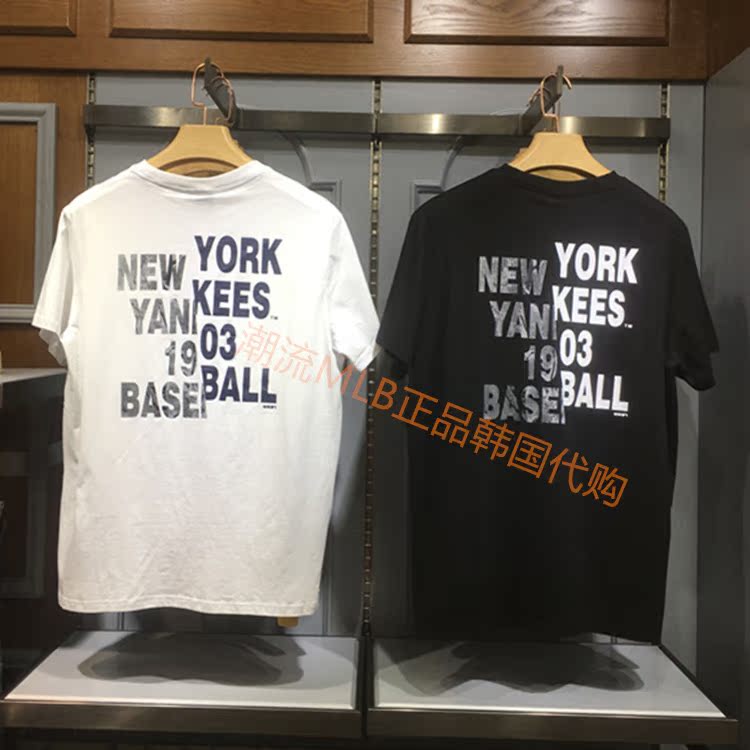 Korea purchasing MLB Short sleeved 19 Summer new NY Yankees Cartoon men and women lovers motion T-shirt ventilation half sleevein the Sportswear/Casual Clothing , Sports T-shirt category - from Buy2taobao.com to provide professional Taobao agent buy service