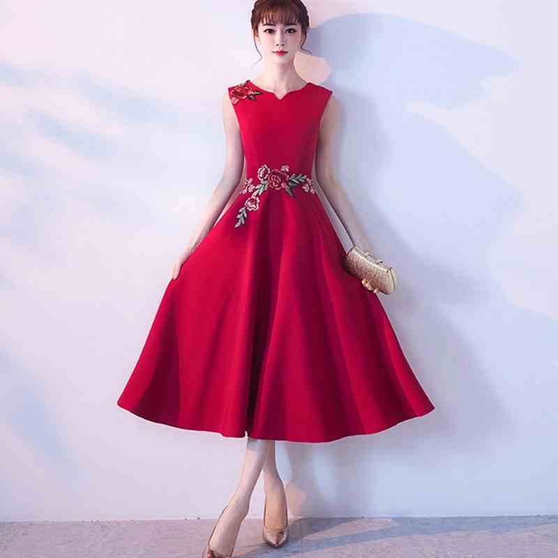 Elegant toast clothing 2019 bride Show thin marry gules Back door service new pattern Evening dress summer Mid length versionin the Women's clothing/Boutique , Wedding/Cheongsam/Formal dress , Formal dress/Evening  category - from Buy2taobao.com to provide professional Taobao agent buy service