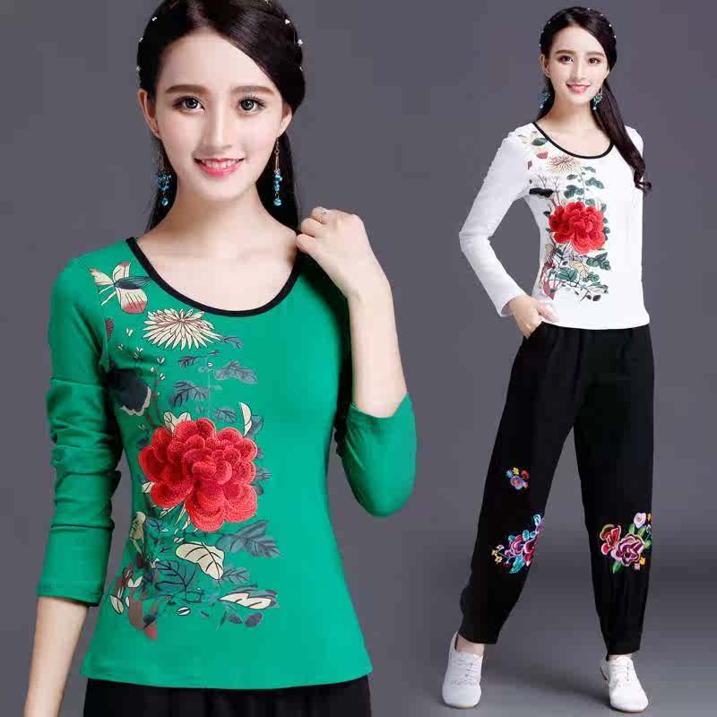 2017广场舞服装夏季新款上衣女式圆领短袖跳拉丁舞蹈练功服单件|msdalam kategori sukan/Yoga/kecergasan/bekalan peminat, Dance/Aerobik/Gymnastics, Tarian Square, Baju Tarian Square - dari Buy2taobao.com untuk memberikan perkhidmatan ejen Taobao profesional membeli