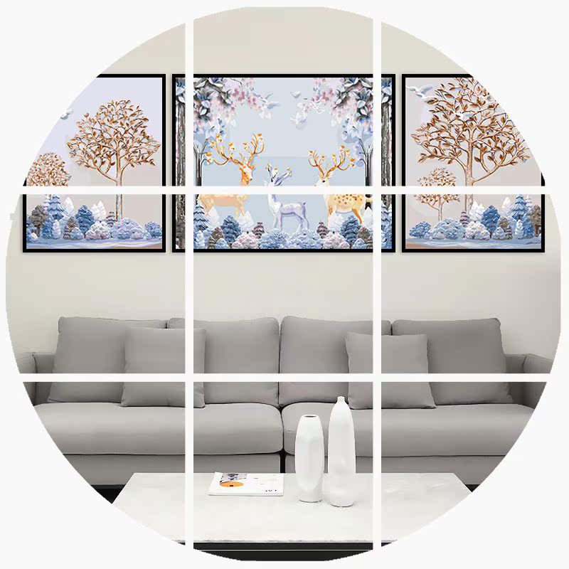 diy number Oil Painting Coloring Triplet Three-mile Hanging picture manual Decompression Decorative painting Oil paintingin the Home accessories , Decorative painting , DIY/Digital painting category - from Buy2taobao.com to provide professional Taobao agent buy service