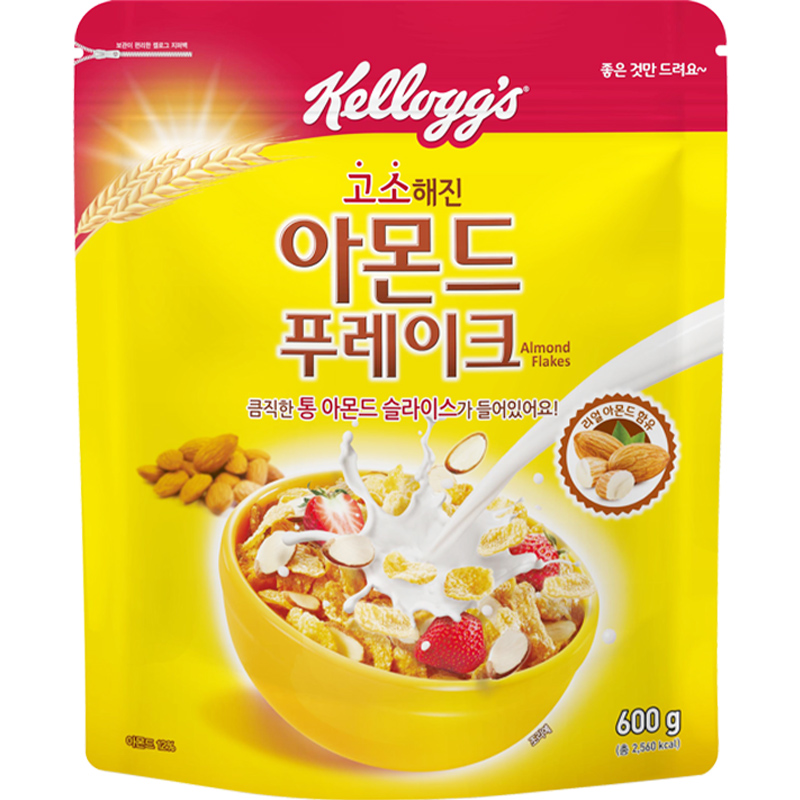 Kelloggs家乐氏扁桃仁玉米片低脂低糖即食早餐600g 牛奶酸奶伴侣|ruв категории кофе/хлопья/напиток, арроурут/хлопья/Чонг напитки, заваривать хлопья - от Buy2taobao.com для оказания профессиональной услуги покупки агента Taobao
