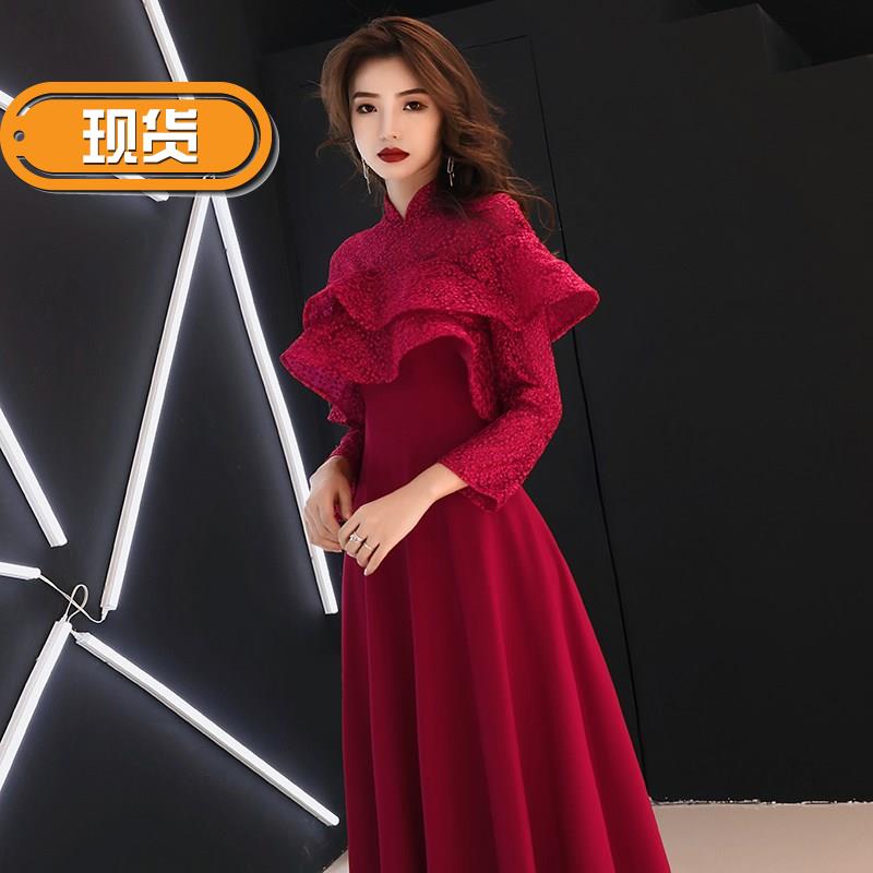 敬g酒服新娘2018結婚新款秋冬長袖端莊大氣紅色長款晚禮服裙女顯在類目 女裝/女士精品, 婚紗/旗袍/禮服, 禮服/晚裝中 - 來自Buy2taobao.com提供專業的淘寶代購服務