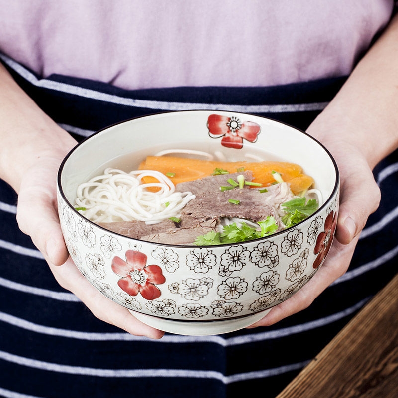 Jingdezhen Ceramic Noodle bowl household Large bowl Japanese Large Soup bowl 6 inch Rice bowl 7-inch Noodle Bowl commercial tablewarein the Tableware , Tableware , Porcelain tableware suit category - from Buy2taobao.com to provide professional Taobao agent buy service