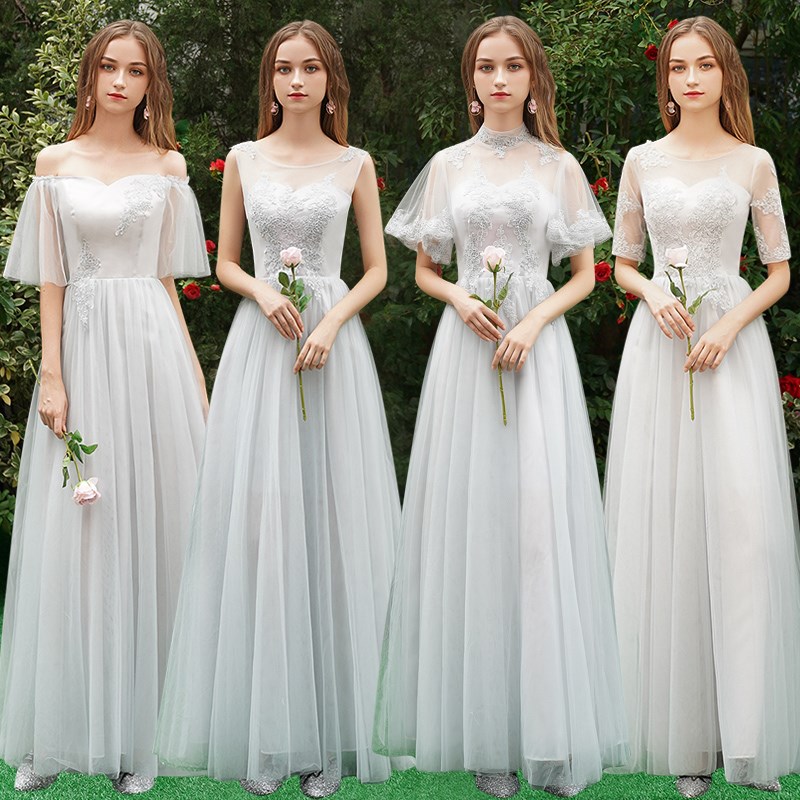 伴娘服长款2019春季新款毕业婚礼闺蜜装灰色姐妹裙伴娘团礼服女在类目 女装/女士精品, 婚纱/旗袍/礼服, 礼服/晚装中 - 来自Buy2taobao.com提供专业的淘宝代购服务