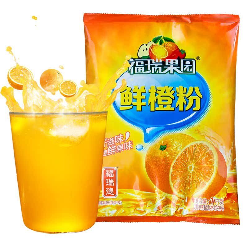 福瑞果园鲜橙粉1000g橙汁粉冲饮浓缩速溶果汁粉冲剂饮料粉冲饮品|ruв категории кофе/хлопья/напиток, арроурут/хлопья/Чонг напитки, Чонг пить сок - от Buy2taobao.com для оказания профессиональной услуги покупки агента Taobao