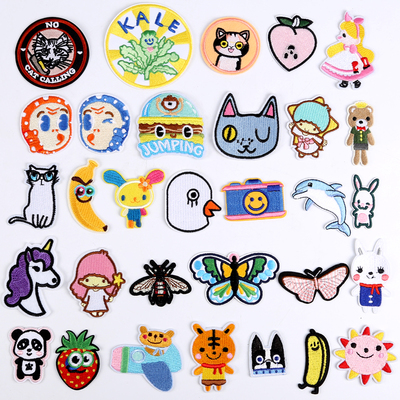 儿童布贴衣服牛仔裤子羽绒服装饰补洞贴花卡通图案熨烫刺绣补丁贴