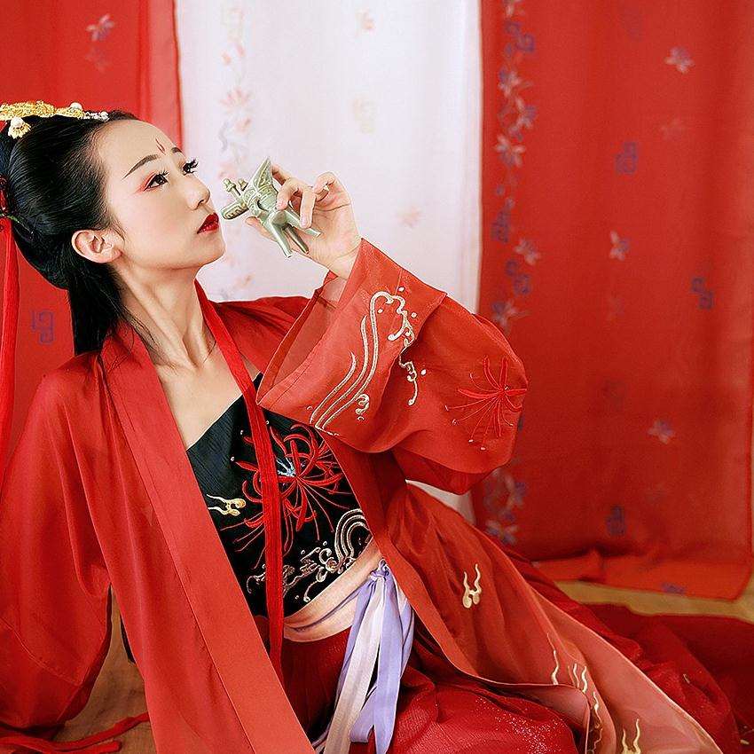Hanfu Koi Embroidery Antiquity Ruskirt Paige Autumn and winter tradition ancient costume Improvement Fairy skirtin the Women's clothing/Boutique , Costume/National costume/Stage costumes , National costume/Costumes category - from Buy2taobao.com to provide professional Taobao agent buy service