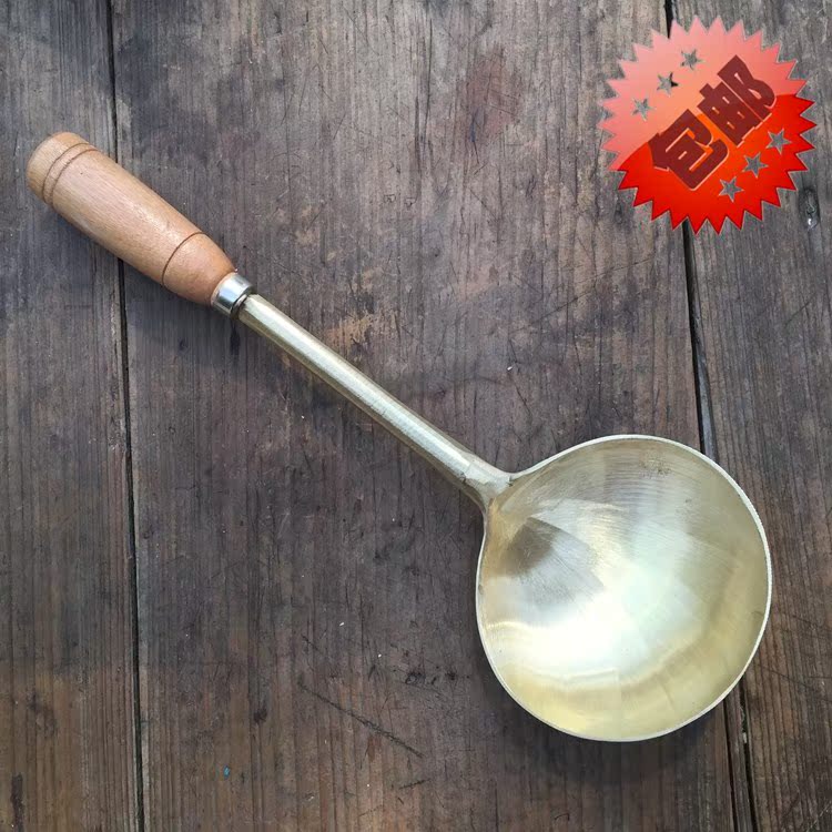 Tongjiang Pure handwork thickening brass Copper utensils Egg dumpling Spoon spoon Raw copper Casting Copper spoon a soup spoonin the Kitchen/Cooking utensils , Cooking utensils , Cooking spoon shovel , Spoon category - from Buy2taobao.com to provide professional Taobao agent buy service