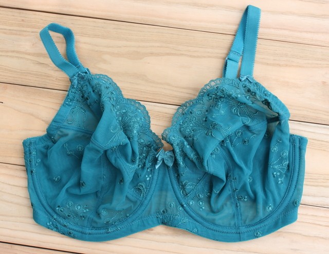 两件免邮肤色<em>奶罩</em>D透明蕾丝<em>大号文胸大码女</em>内