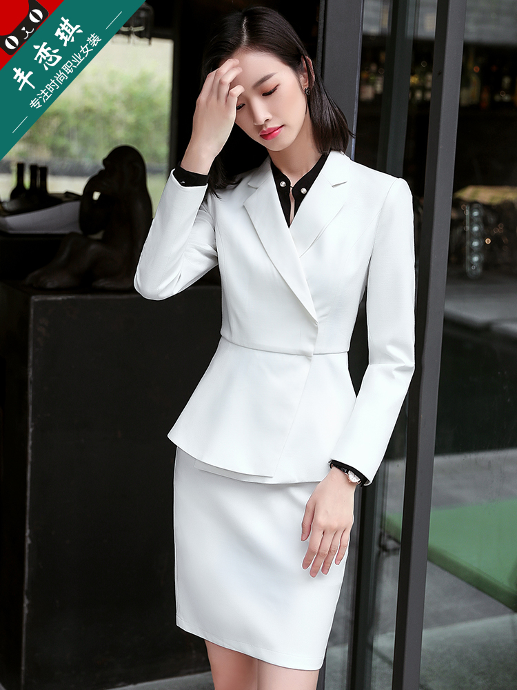 三彩白官方旗舰店职业装大学生气质工作服白色西装套装女HM包邮费在类目 女装/女士精品, 套装/学生校服/工作制服, 职业女裙套装中 - 来自Buy2taobao.com提供专业的淘宝代购服务