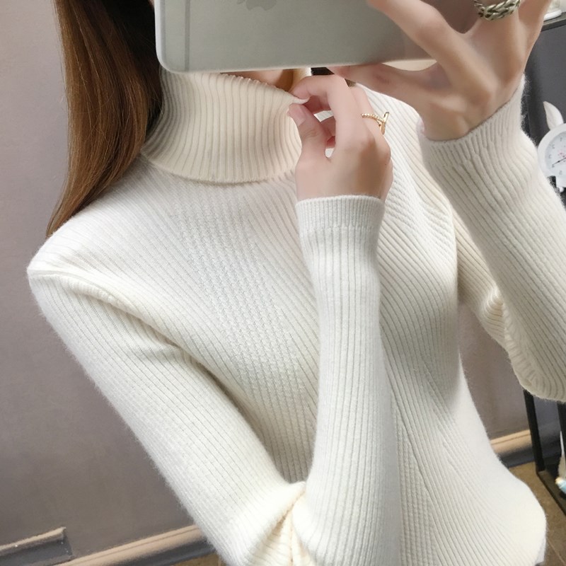 2018 High collar Two lapel Sweater Self cultivation Show thin Base coat sweater Solid thickening Internal lap Women's wear new patternin the Women's clothing/Boutique , Sweaters category - from Buy2taobao.com to provide professional Taobao agent buy service