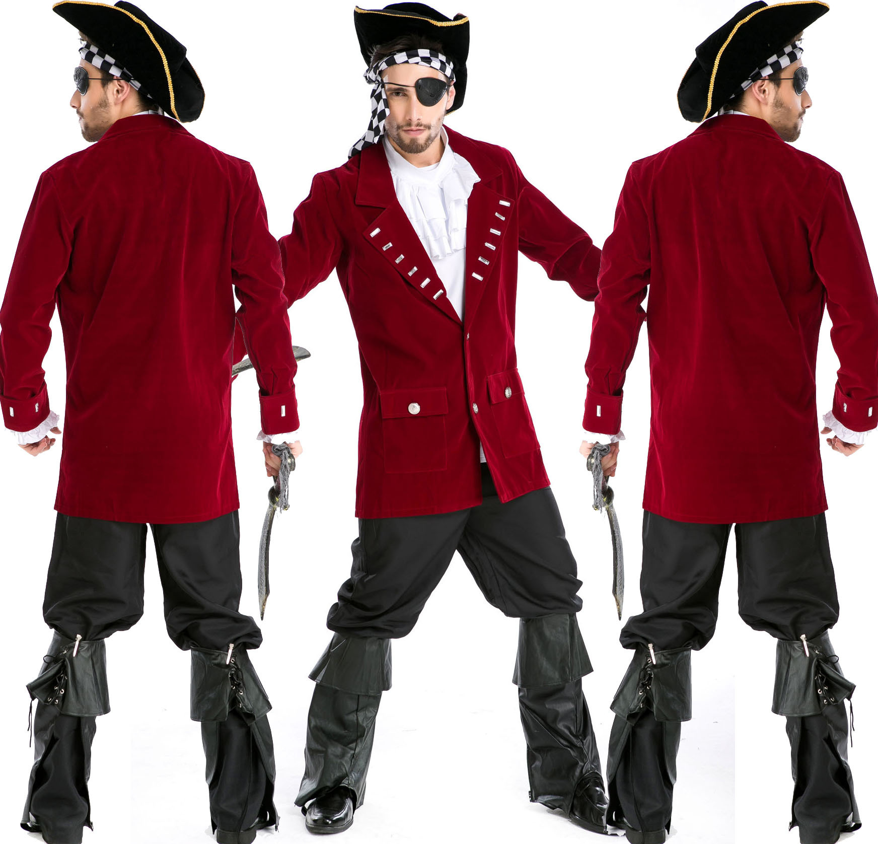 Halloween Pirate costume Eyed Pirates of the Caribbean clothing adult Captain Jack cos Prom Dressin the Women's clothing/Boutique , Costume/National costume/Stage costumes , National costume/Costumes category - from Buy2taobao.com to provide professional Taobao agent buy service