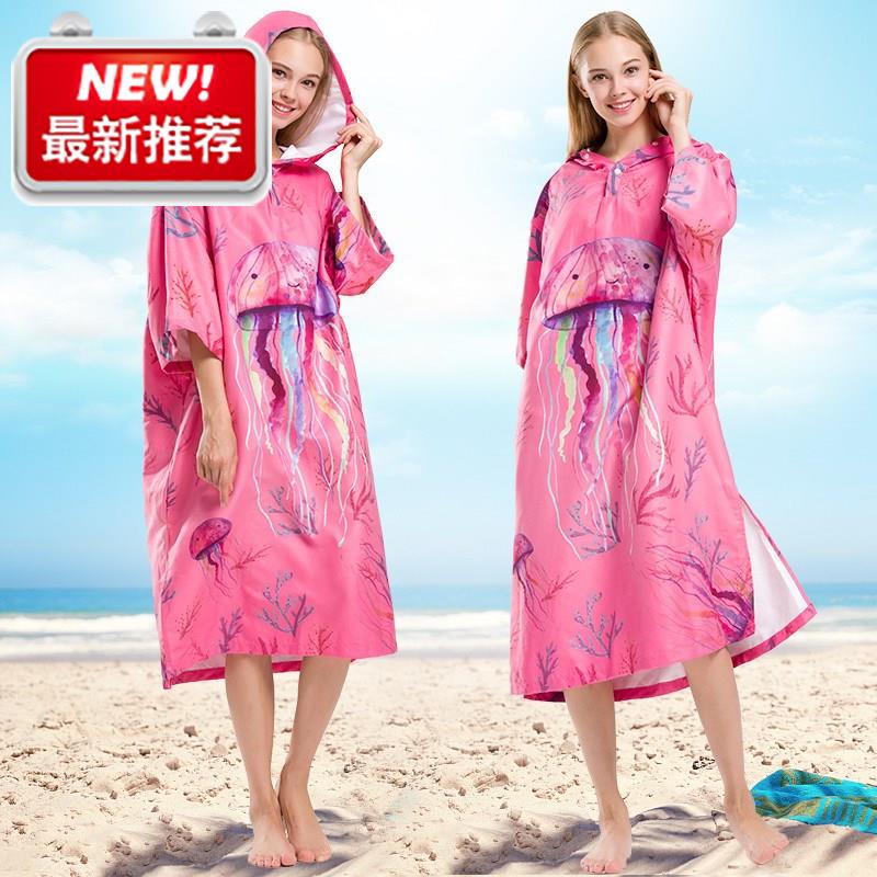 粉桃花水母1速干浴袍防走光沙滩浮潜游泳吸水便携换衣浴袍|ruв категории движение/йога/фитнес/фанаты товаров, плавание, плавательный оборудования, полотенце/полотенце - от Buy2taobao.com для оказания профессиональной услуги покупки агента Taobao