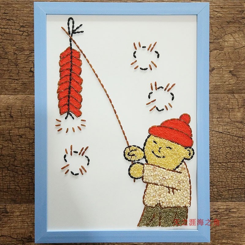 Grain Coarse Cereals Beans seed Toys Paste painting Parenting activity kindergarten manual Material package Firecrackersin the Toy/Childs/Puzzle/Building block/Model , Handmade/Creative DIY , Paste hand creative class category - from Buy2taobao.com to provide professional Taobao agent buy service