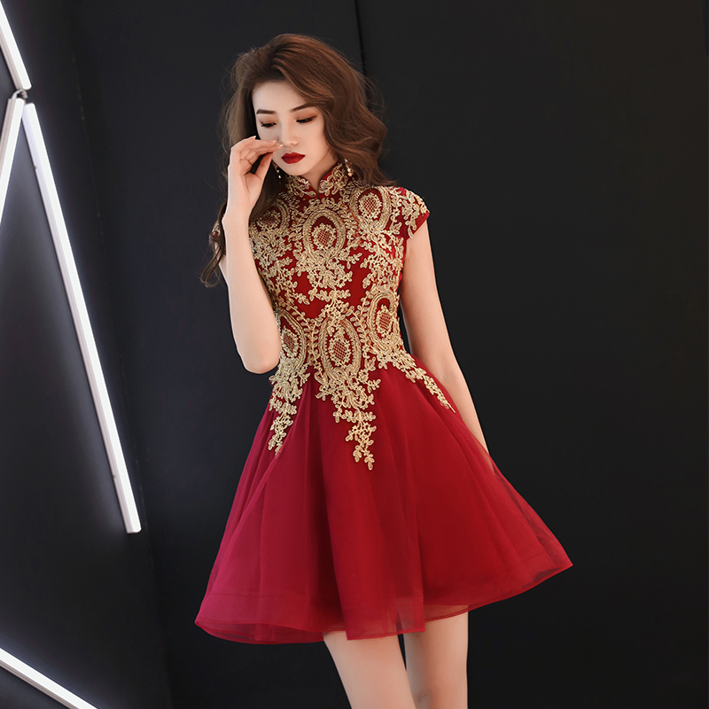敬酒服新娘2019春款红色结婚晚礼服女仙气派对小礼服聚会短款显瘦在类目 女装/女士精品, 婚纱/旗袍/礼服, 礼服/晚装中 - 来自Buy2taobao.com提供专业的淘宝代购服务