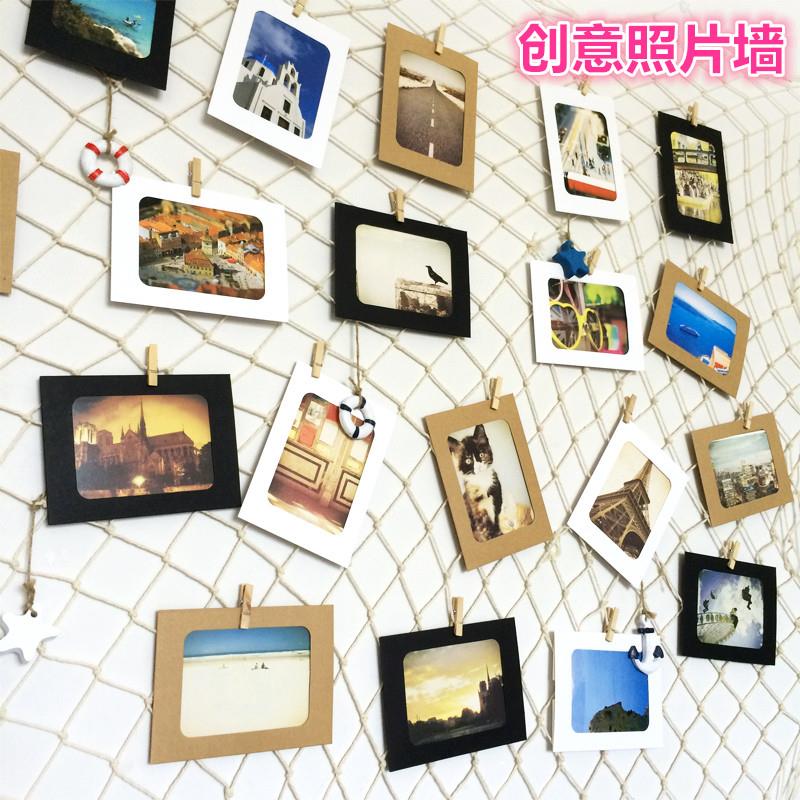 originality Fishing net Photo wall Mediterranean Sea decorate simple and easy suspension Paper Photo Frame Simplicity modern Photo wall Clamp Wall hangingin the Home accessories , Frame/Frames category - from Buy2taobao.com to provide professional Taobao agent buy service