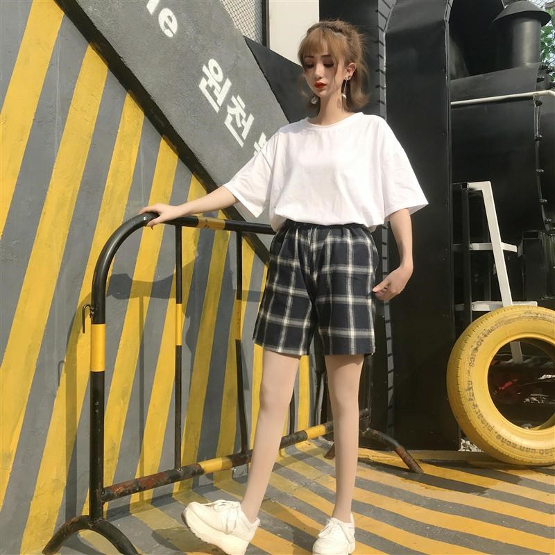 summer Harajuku Easy Versatile Korean Edition bf lattice ulzzang full marks leisure time Broad leg shorts studentin the Women's clothing/Boutique , Pants , Casual pants category - from Buy2taobao.com to provide professional Taobao agent buy service