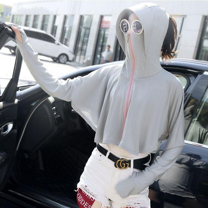 防曬衣女短款夏季長袖披肩連帽防紫外線薄款戶外騎車防曬衫鬥篷在類目 女裝/女士精品, 短外套中 - 來自Buy2taobao.com提供專業的淘寶代購服務