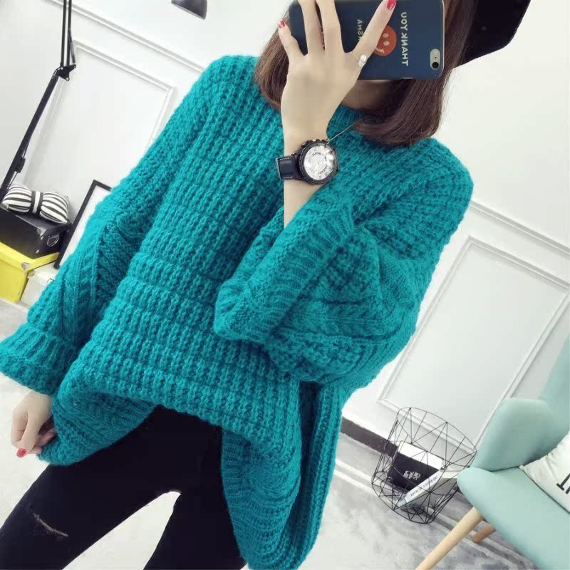 宽松毛衣女套头粗线衣服秋装女装2017新款潮韩版秋冬季外套针织。|ruв категории Женская одежда, свитер - от Buy2taobao.com для оказания профессиональной услуги покупки агента Taobao