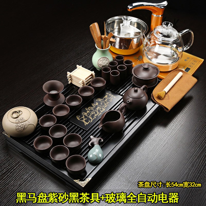 簡約玻璃喝茶壺紫砂茶具套裝整套茶杯家用全自動實木功夫茶盤茶道在類目 餐飲具, 茶具, 整套茶具中 - 來自Buy2taobao.com提供專業的淘寶代購服務
