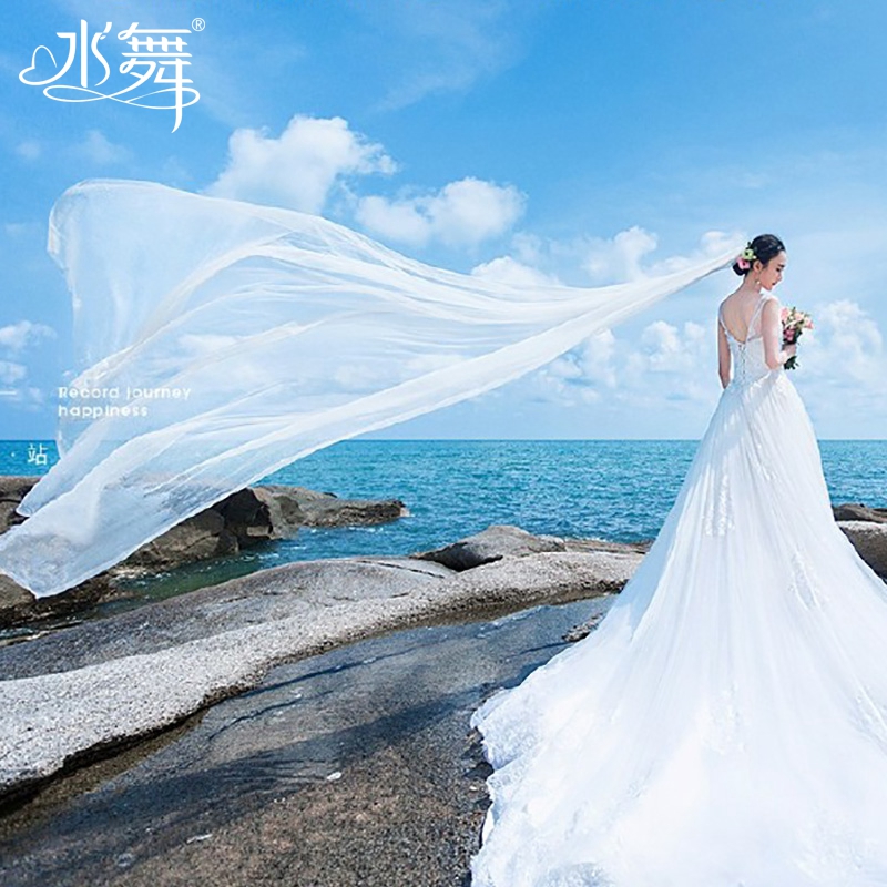 Water Dance Bride bride marry Wedding dress Headdress Super long 35 10 M prime yarn customization R0157in the Accessories/Leather belt/Hat/Muffler , Wedding dress accessories , Veil category - from Buy2taobao.com to provide professional Taobao agent buy service