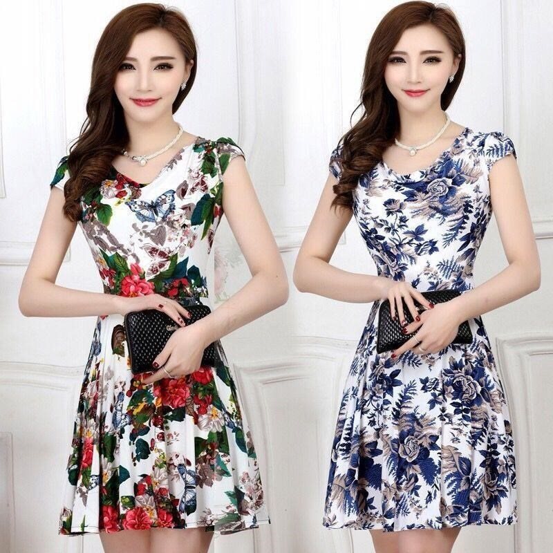 中老年短袖连衣裙夏花裙子2019夏季35-60岁中年大码妈妈装连衣裙|ruв категории Мужская одежда, национальная одежда - от Buy2taobao.com для оказания профессиональной услуги покупки агента Taobao