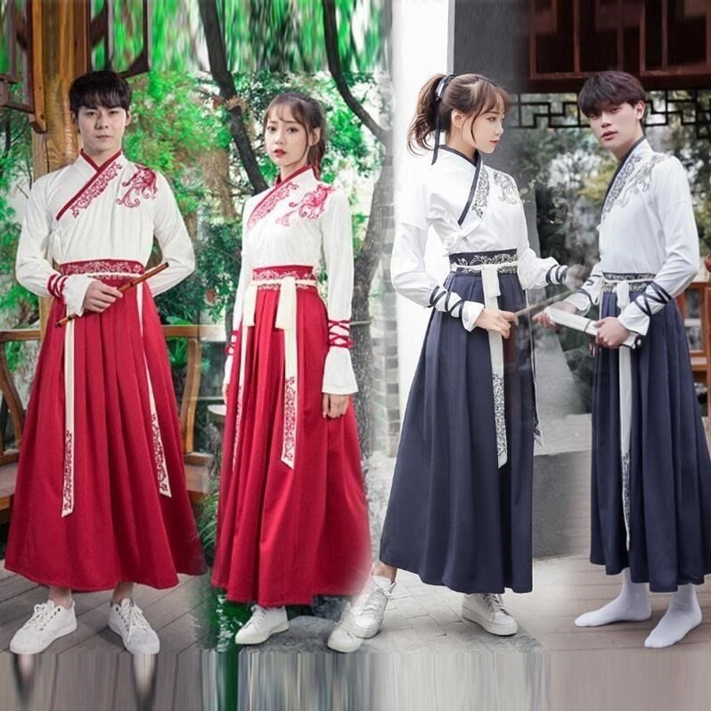 中国风改良汉服交领襦裙武侠风汉服男女汉元素日常学生演出服套装|ruв категории движение/йога/фитнес/фанаты товаров, танец/аэробика/гимнастика, Хип - хоп, Хип - хоп одежды - от Buy2taobao.com для оказания профессиональной услуги покупки агента Taobao