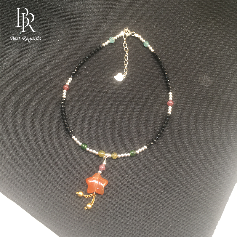 Berry jewelry Nanhong star Anklet Spinel Tourmalinein the Accessories/Fashion Jewelry, Anklets category - from Buy2taobao.com to provide professional Taobao agent buy service