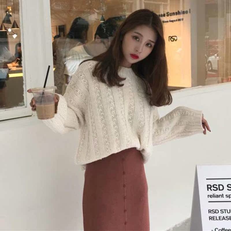 秋季韩版套装女装休闲套头毛衣针织衫+高腰开叉半身裙学生两件套|msdalam kategori Butik wanita / wanita, menetapkan/pakaian seragam pelajar/seragam kerja, pakej lain - dari Buy2taobao.com untuk memberikan perkhidmatan ejen Taobao profesional membeli