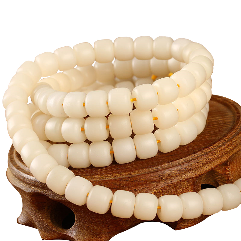 White jade Bodhi root Cask bead Hand string High density natural 108 Bead bead men and women Beads bracelet Necklacein the Personalized custom/Design Services/DIY , Custom jewelry , Bracelets custom  category - from Buy2taobao.com to provide professional Taobao agent buy service