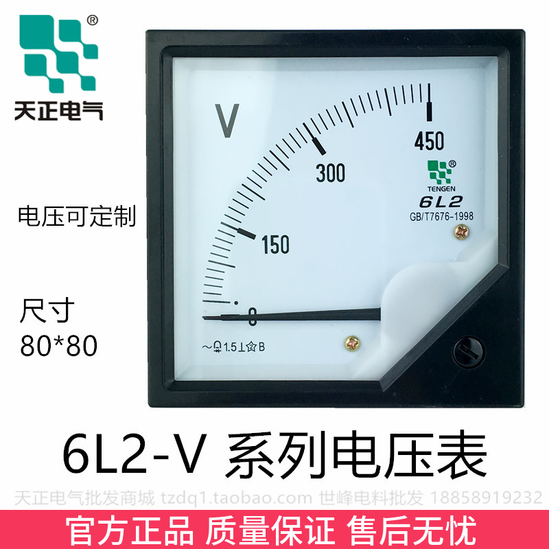 TENGEN天正电气 6L2-V 电压表 安装式仪表450V 500V 交流 指针表在类目 五金/工具, 仪器仪表, 其它仪表仪器中 - 来自Buy2taobao.com提供专业的淘宝代购服务