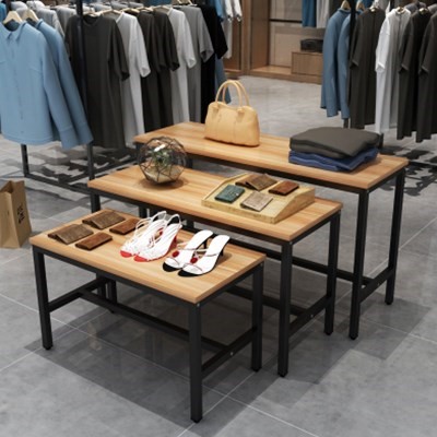 组合服装店桌中岛台高低展示架商场货架陈列架流水鞋子包包展示桌在类目 商业/办公家具, 货架/展柜, 精品展柜/陈列柜中 - 来自Buy2taobao.com提供专业的淘宝代购服务