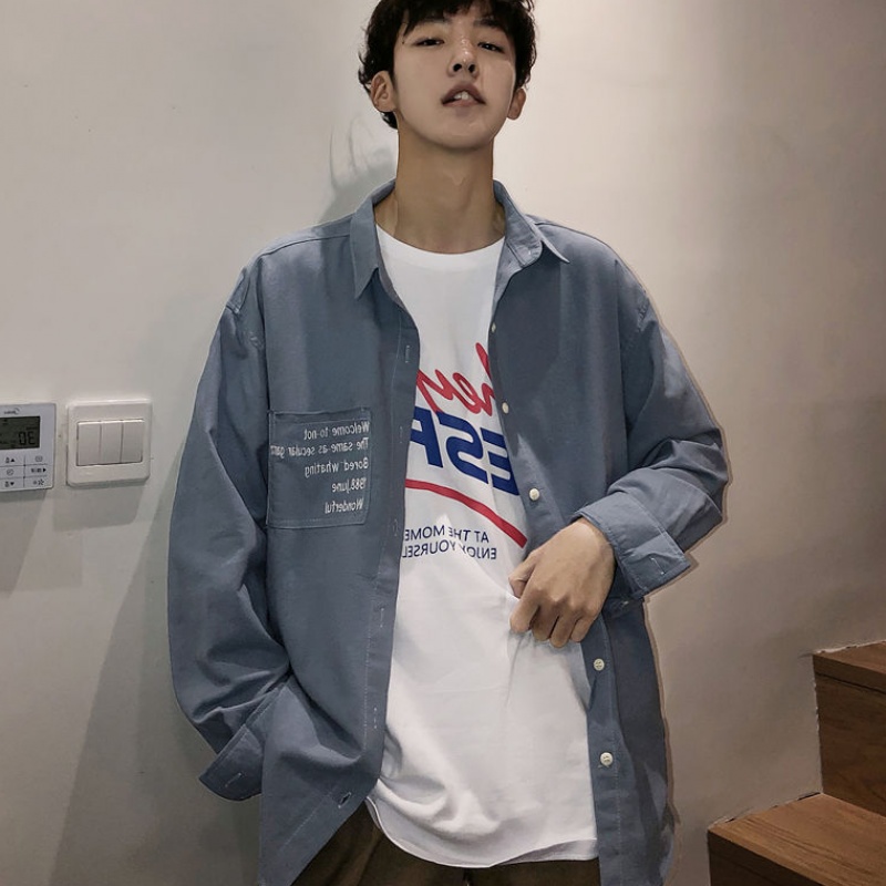 长袖衬衫男士秋季加厚青少年休闲学生韩版宽松冬季保暖潮流衬衣土在类目 童装/婴儿装/亲子装, 其它中 - 来自Buy2taobao.com提供专业的淘宝代购服务