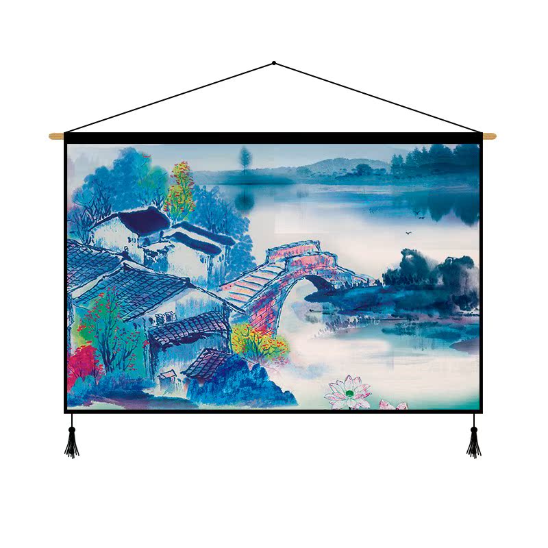 Homestay Landscape painting Chinese style Entrance Hanging picture bedroom Restaurant Tapestries sofa Background wall Wall painting a living room Decorative paintingin the Home Fabric , Tapestry/Tapestry category - from Buy2taobao.com to provide professional Taobao agent buy service
