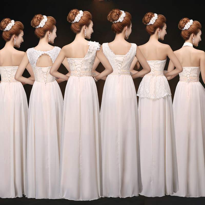 2018 new pattern graduation Champagne marry Bridesmaid full dress have more cash than can be accounted for Sister skirt Bridesmaid Chorus costumein the Women's clothing/Boutique , Wedding/Cheongsam/Formal dress , Formal dress/Evening category - from Buy2taobao.com to provide professional Taobao agent buy service