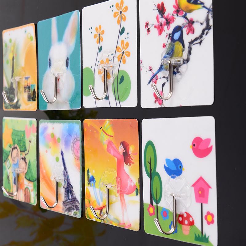 4/10/20/30/40 Seamless hook Sticking hook transparent Hooks Cartoon Hooks kitchen Shower Room pattern Hooksin the Home Daily , Smart home products category - from Buy2taobao.com to provide professional Taobao agent buy service