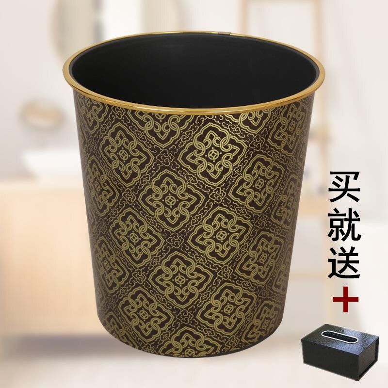 金边垃圾桶无盖垃圾纸篓酒店饭店家用纸篓花纹黑色纸篓量大从优|ruв категории семья/личные чистящие средства, домашнюю работу/слово уборка посуды, мусор/мусор рама, мусор - от Buy2taobao.com для оказания профессиональной услуги покупки агента Taobao